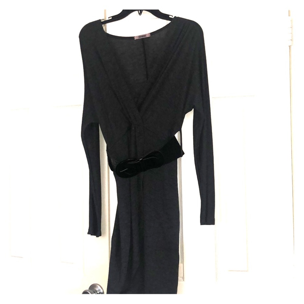Dark Grey Dress with slit - NEW